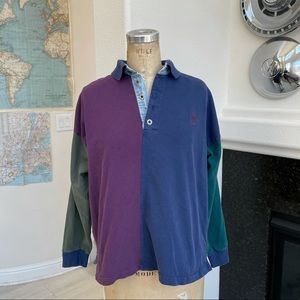 Vintage Ralph Lauren Chaps rugby shirt colorblock